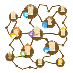 Poster - Modern social media network concept