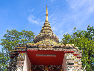 Delicate Thai art of roof of Thai temple