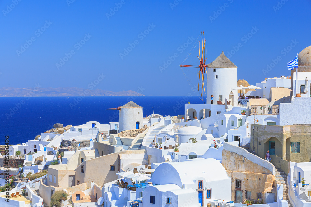 Greece Santorini - obrazy, fototapety, plakaty 