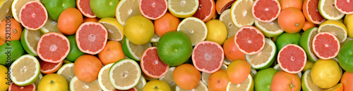 Naklejka dekoracyjna Soczyste owoce cytrusowe