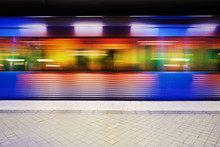 Motion Blurred Subway Train