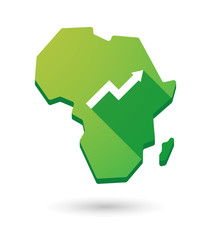 Canvas Print - Africa continent map icon with a graph