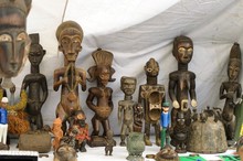 African Statuette For Sale On A Local Fair