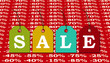 Sale label with discounts in percent advertising market