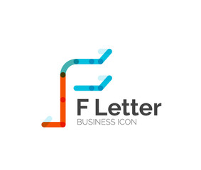 F letter logo, minimal line design