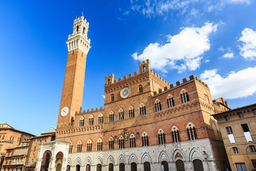 Wall Mural - Torre del Mangia and Palazzo Pubblico, Siena Italy