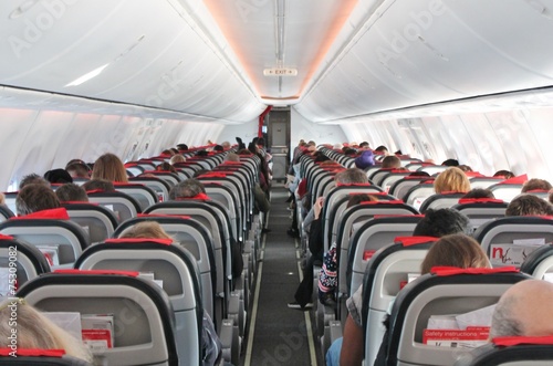 Coronavirus Planes Travel Ban Grounded Concept Airplane Cabin