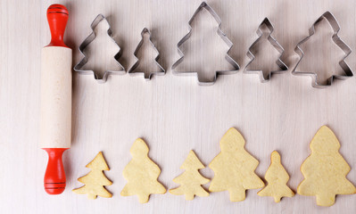 Sticker - Gingerbread cookies with copper cookie cutter and rolling pin