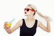 © Kaponia Aliaksei - Summer close-up portrait of pretty blonde woman in sunglasses wi