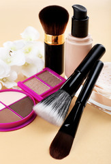 Basic make-up products, close-up