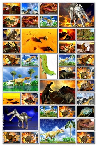 Obraz w ramie Dinosaur doomsday