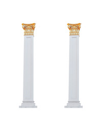 Wall Mural - architectural columns on a white background