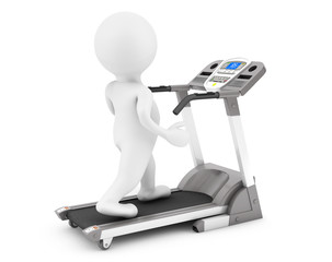 Wall Mural - 3d Person on Treadmill Machine