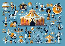 Circus. Colored Icons Collection