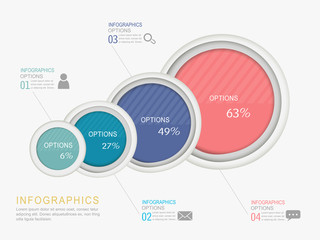 Canvas Print - abstract circle label infographic elements