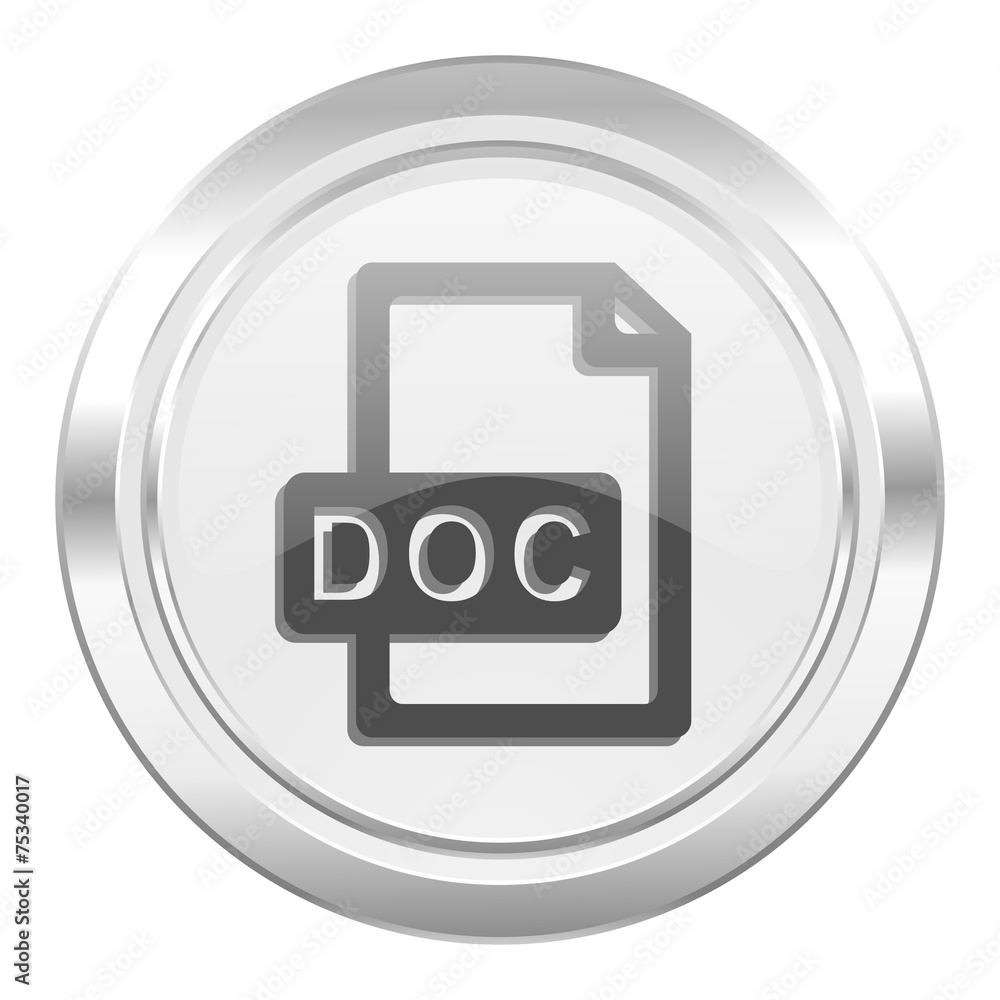 doc file metallic icon