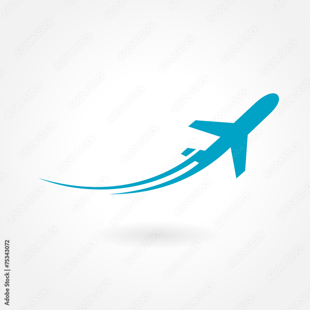 airplane flight tickets air fly travel takeoff silhouette elemen Stock ...