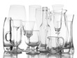 canvas print picture - Different glassware isolated on white