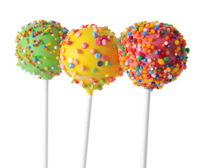 Sticker - Sweet cake pops isolated on white