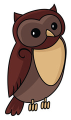 Wall Mural - Owl Cartoon Illustration