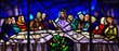 The Last Supper in stained glass