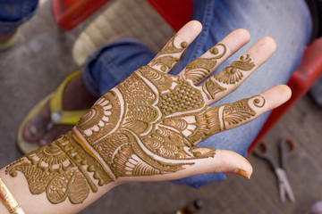 henna design, bride , wedding , Rajasthan, India