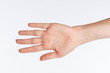 Linke Hand einer Frau