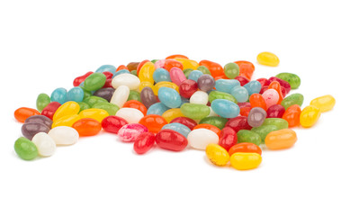 Canvas Print - Pile of multiple colorful jelly bean candy sweets