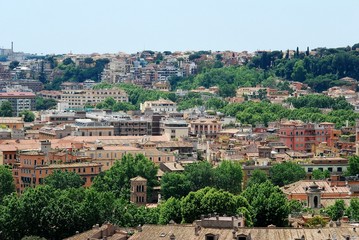 Wall Mural - Rome aerial view from Vittorio Emanuele monument