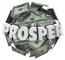 Prosper 3d Word Money Cash Ball Improve Income Earnings