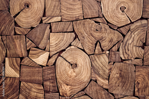 Naklejka na meble pieces of teak wood stump background