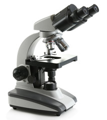 Wall Mural - microscope isolated on white