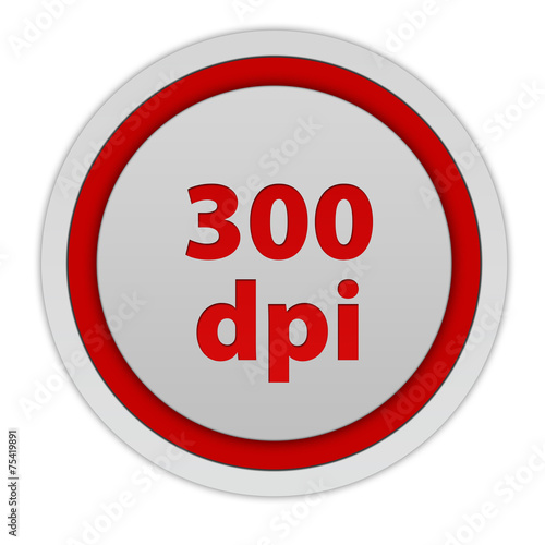 Poster 300 dpi circular icon on white background