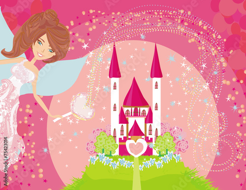 Plakat Magiczny bajkowy zamek księżniczki