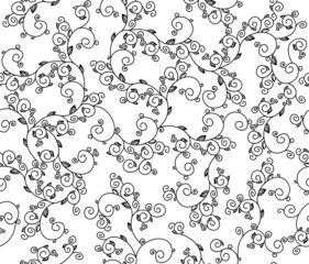  Vector seamless floral pattern.