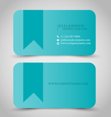 Business card design set template for company corporate style.