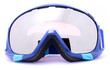 Blue winter Skiing goggles isolated on white background