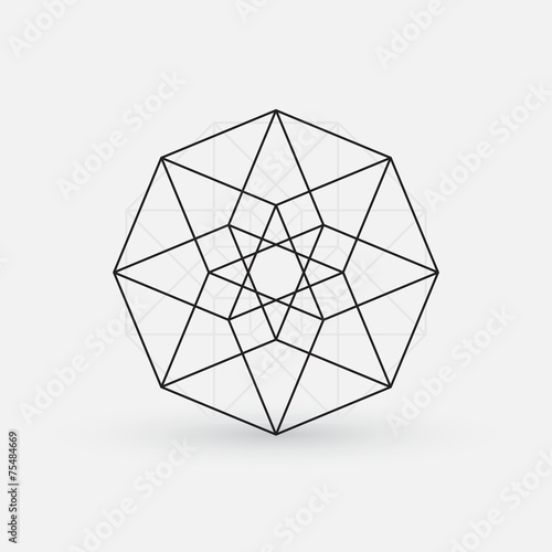 Fotografia Geometric element, line design, star shape