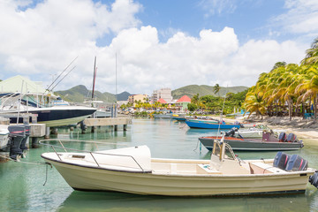 Wall Mural - Boats in Philipsburg Harbor