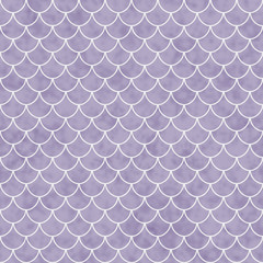 Wall Mural - Purple and White Shell Tiles Pattern Repeat Background