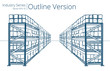 Vector illustration of Warehouse Shelves, Outline Series.