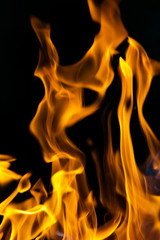 fire flames on a black background