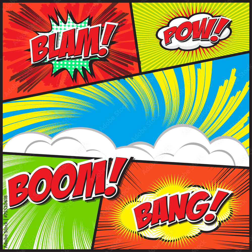 Comic background Stock Vector | Adobe Stock