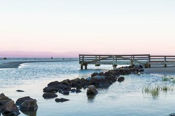 Sticker - Stones and Old Wood Pier