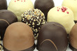 Chocolate coated cream puffs
