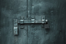 Closed Metal Door With Lock