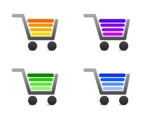 Sticker - set shopping carts