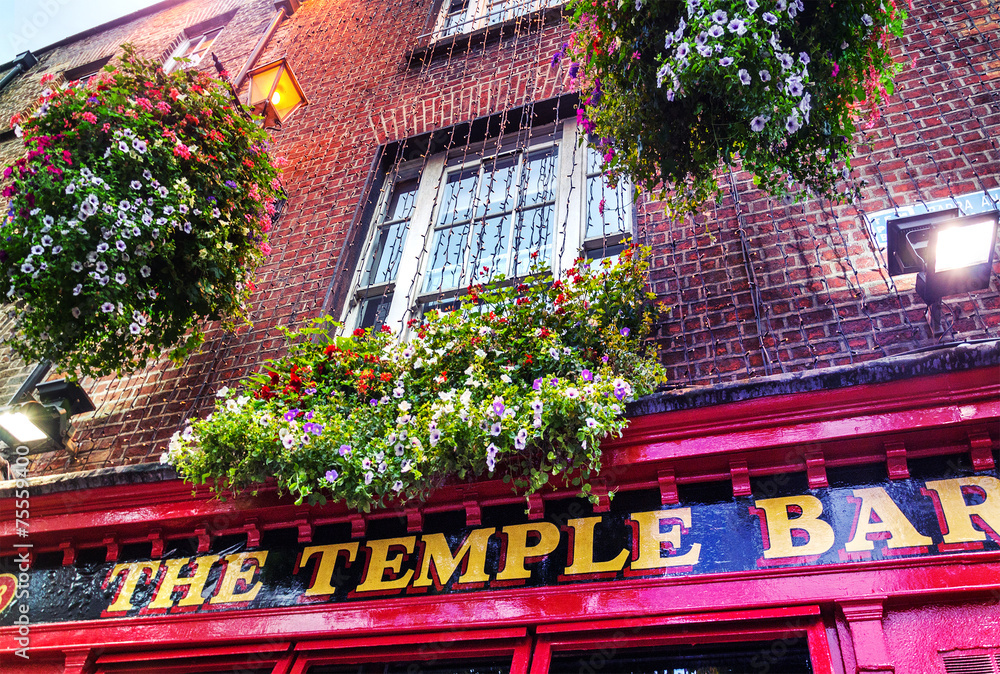 Obraz na płótnie The Temple Bar – Dublin Irleand w salonie