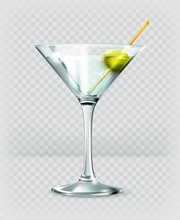 Martini Cocktail, Vector Icon