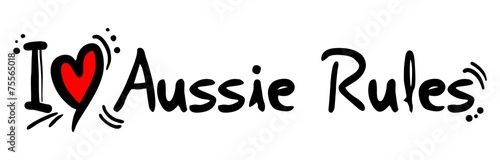 Ταπετσαρία τοιχογραφία Aussie rules love